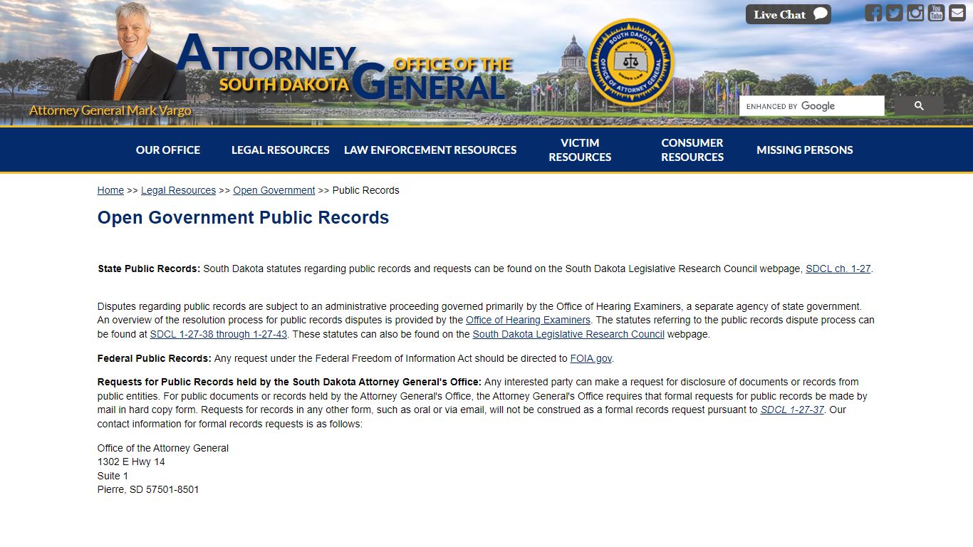 South Dakota Attorney General